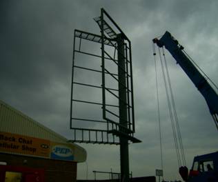 fabrication and erection of v sign in tokoza for outdoor network